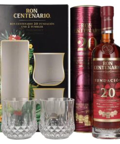 Centenario: 20 FUNDACIÓN Ron Sistema Solera | 0.7L, 40% with Gift Box, 2 Glasses