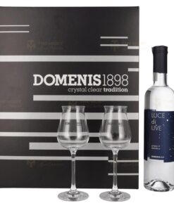 Domenis 1898: LUCE DI UVE Grappa di MALVASIA | 0.5L, 38% with Gift Box, 2 Glasses